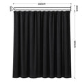 Artiss Room Divider Wall Mounted Hanging Curtain Partition Screen Black 200x220cm