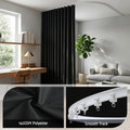 Artiss Ceiling Mounted Curtain Track Room Divider Black