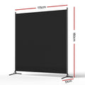 Artiss Room Divider Set of 2 Privacy Screen Fabric Room Separator Partition 175x180cm Black