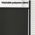 Artiss 3 Panel Room Divider Screen 260x180cm Black Fabric