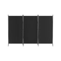 Artiss 3 Panel Room Divider Set of 2 Folding Privacy Screen Fabric Room Separator Partition Black