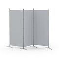 Artiss 3 Panel Room Divider Screen 260x180cm Grey Fabric