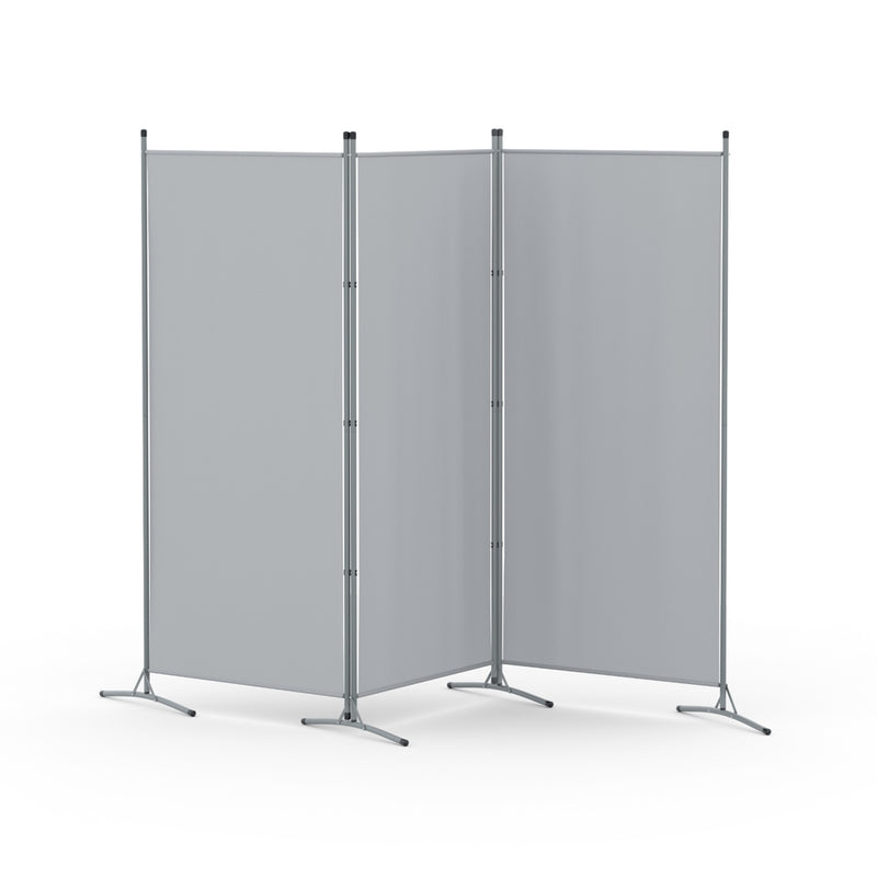 Artiss 3 Panel Room Divider Screen 260x180cm Grey Fabric