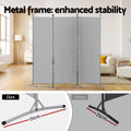 Artiss 3 Panel Room Divider Screen 260x180cm Grey Fabric