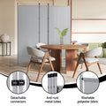Artiss 3 Panel Room Divider Screen 260x180cm Grey Fabric