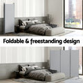Artiss 3 Panel Room Divider Screen 260x180cm Grey Fabric