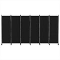 Artiss 6 Panel Room Divider Screen 323cm Wheel Fabric Black