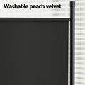 Artiss 4 Panel Room Divider Screen 345x180cm Black Fabric