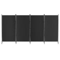 Artiss 4 Panel Room Divider Set of 2 Folding Privacy Screen Fabric Room Separator Partition Black