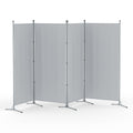 Artiss 4 Panel Room Divider Screen 345x180cm Grey Fabric