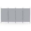 Artiss 4 Panel Room Divider Screen 345x180cm Grey Fabric