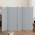 Artiss 4 Panel Room Divider Screen 345x180cm Grey Fabric