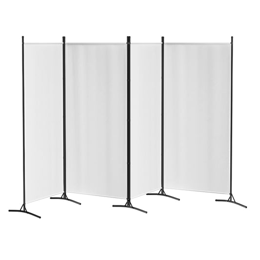 Artiss 4 Panel Room Divider Screen 345x180cm White Fabric