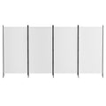 Artiss 4 Panel Room Divider Screen 345x180cm White Fabric