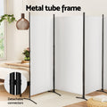 Artiss 4 Panel Room Divider Screen 345x180cm White Fabric