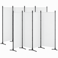 Artiss 4 Panel Room Divider Set of 2 Folding Privacy Screen Fabric Room Separator Partition White
