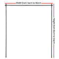 Artiss Extendable Curtain Rod Room Divider Black 1.45-2.3m