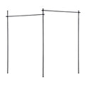 Artiss Extendable Curtain Rod Room Divider Black 79-132cm