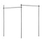 Artiss Extendable Curtain Rod Room Divider Black 79-132cm