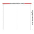 Artiss Extendable Curtain Rod Room Divider Black 79-132cm