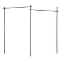 Artiss Extendable Curtain Rod Room Divider Black 79-132cm