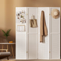 Artiss 4 Panel Room Divider 164x170cm Pegboard White