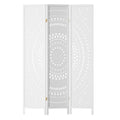 Artiss 3 Panel Room Divider 132x170cm Circle White Screen
