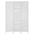 Artiss 3 Panel Room Divider 132x170cm Circle White Screen
