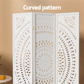 Artiss 3 Panel Room Divider 132x170cm Circle White Screen