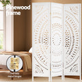 Artiss 3 Panel Room Divider 132x170cm Circle White Screen