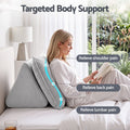 Giselle Bedding Back Pillow for Sitting in Bed, No-Collapse 25D High-Density Base, Ergonomic Lumbar Support Pillow for Gaming, Nursing & Floor Tatami, 90% Shredded Sponge Cushion with Washable Velvet Cover