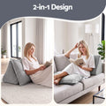 Giselle Bedding Back Pillow for Sitting in Bed, No-Collapse 25D High-Density Base, Ergonomic Lumbar Support Pillow for Gaming, Nursing & Floor Tatami, 90% Shredded Sponge Cushion with Washable Velvet Cover