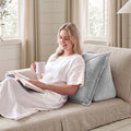 Giselle Bedding Back Pillow for Sitting in Bed, No-Collapse 25D High-Density Base, Ergonomic Lumbar Support Pillow for Gaming, Nursing & Floor Tatami, 90% Shredded Sponge Cushion with Washable Velvet Cover