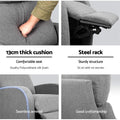 Artiss Fabric Reclining Armchair Grey