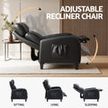 Artiss Massage Recliner Chair Small PU Leather Black
