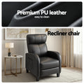 Artiss Massage Recliner Chair Small PU Leather Black