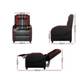 Artiss Gaming Recliner Chair Leather Black