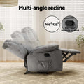 Artiss Electric Massage Recliner Chair Heated Velvet Grey