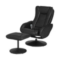 Artiss Heated Massage Recliner Chair Ottoman Black