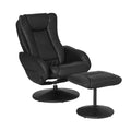 Artiss Heated Massage Recliner Chair Ottoman Black