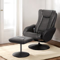 Artiss Heated Massage Recliner Chair Ottoman Black