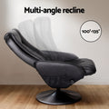 Artiss Heated Massage Recliner Chair Ottoman Black 2PC