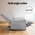 Artiss Lift Assist Recliner Chair Leather Grey