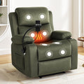 Artiss Heated Massage Recliner Chair Velvet Phone Holder