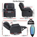 Artiss Rocking Recliner 360 Swivel Massage Heated Chair