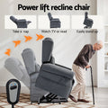 Artiss Electric Recliner Chair Massage Heated Lift Sofa