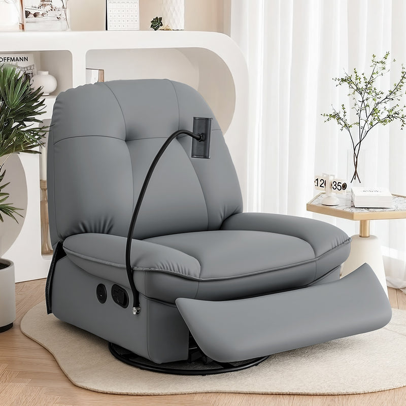 Artiss Manual Swivel Rocker Recliner USB Ports Nursery Chair