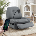 Artiss Manual Swivel Rocker Recliner USB Ports Nursery Chair
