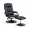Artiss Recliner with Ottoman 360-Degree Swivel Recliner Chair and Ottoman Set PU Leather Black