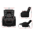 Artiss Recliner Lift Assist Heated Massage Chair Leather